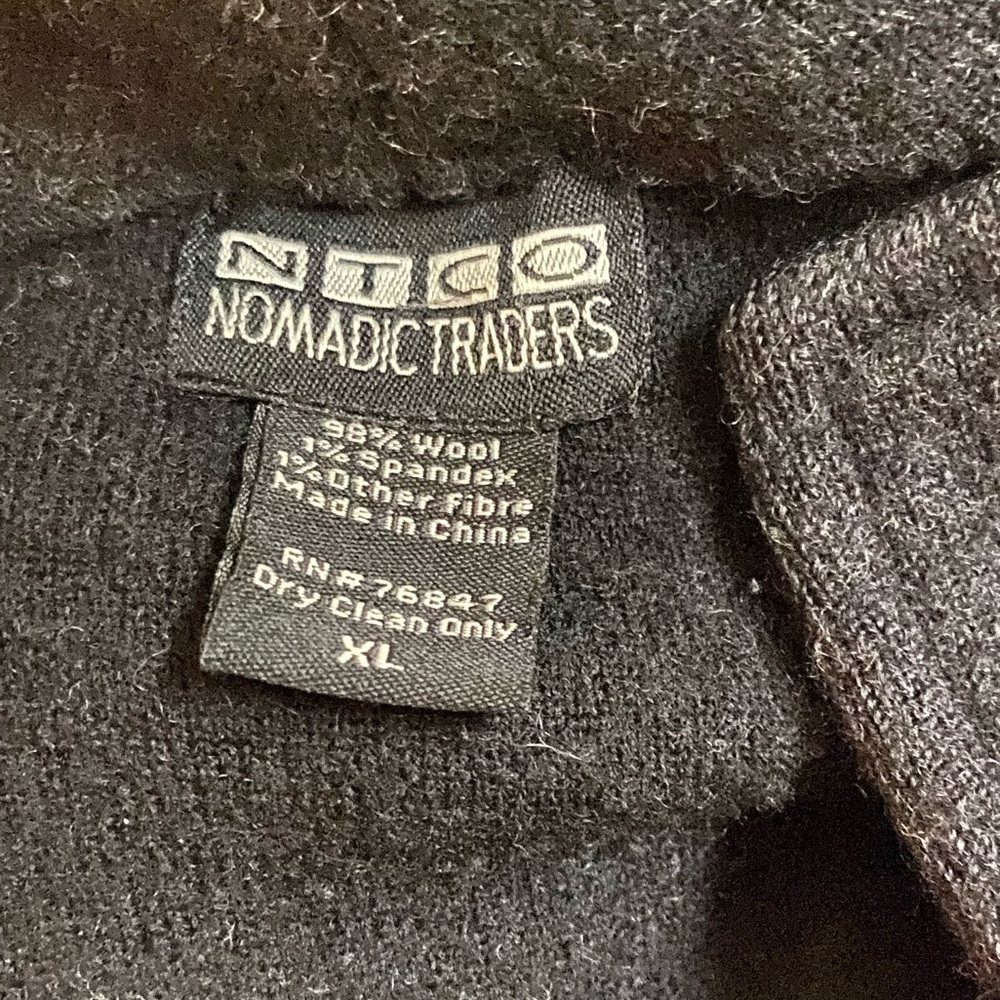 Nomadic Traders Black Wool Two Button Jacket With… - image 8